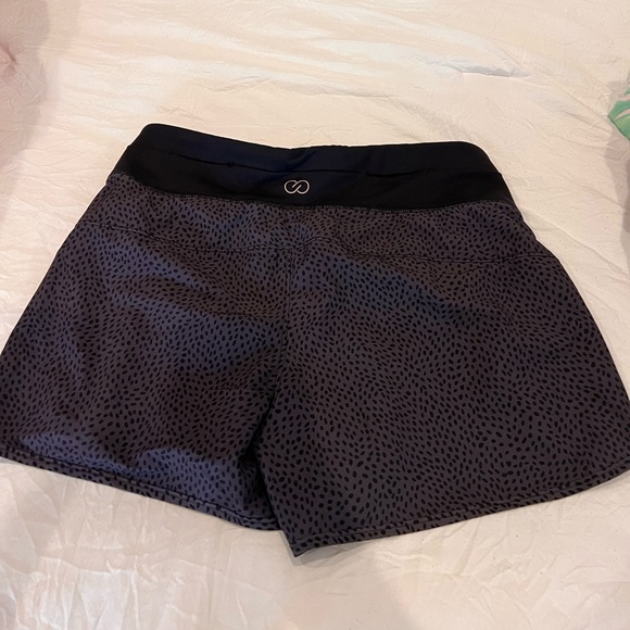 Dark Gray and Black Polk a Dot Running Shorts - Picture 3 of 3